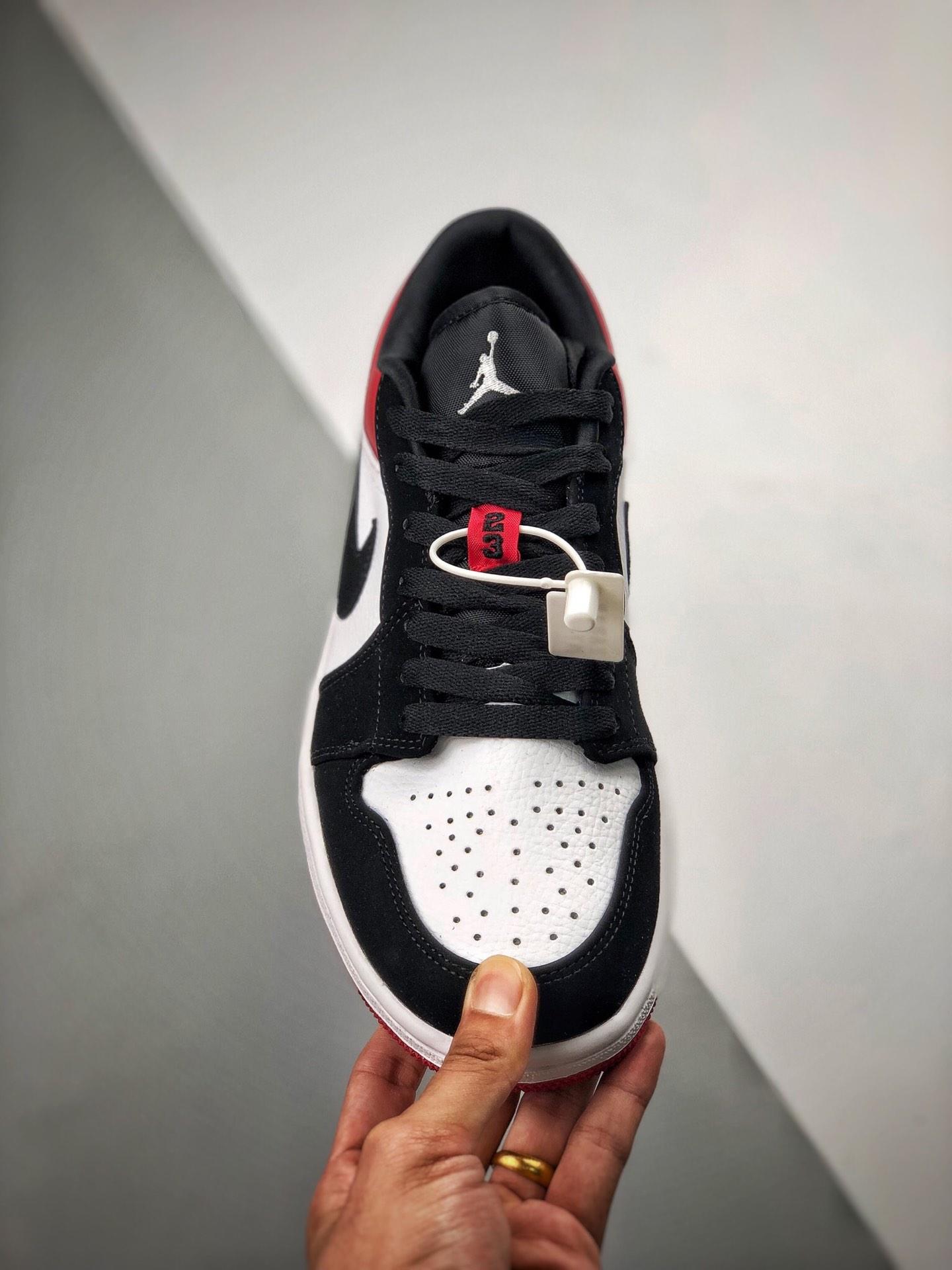 Air Jordan 1 Low ‘Black Toe’ Black Red 553558-116 – Sneaker Hello