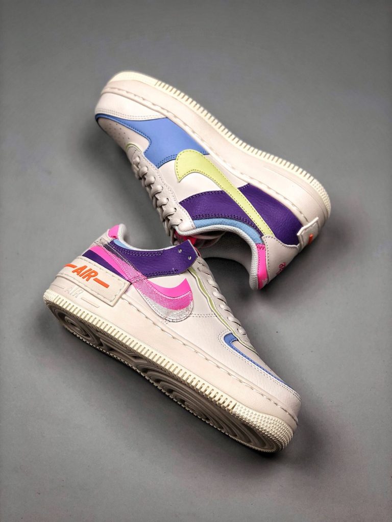 Nike Air Force 1 “Shadow” Transparent Swoosh Sail Pink Purple – Sneaker ...