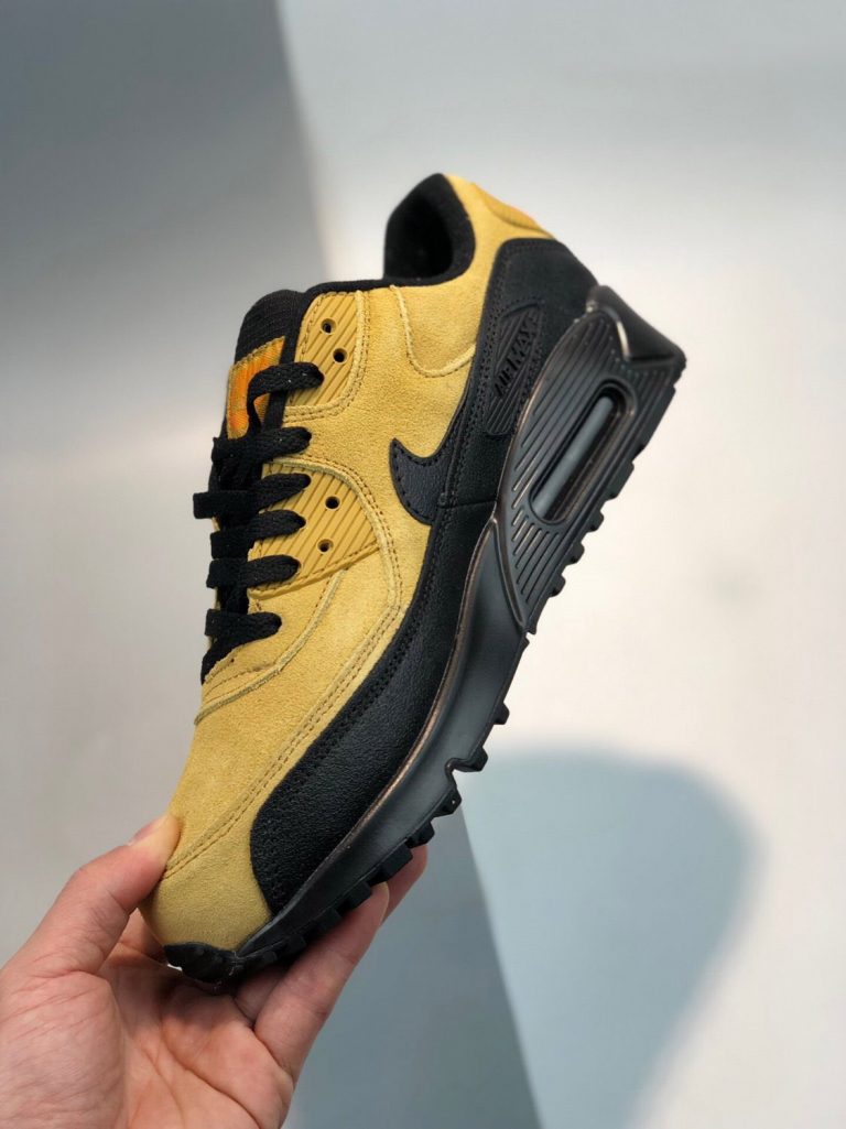Nike Air Max 90 Essential Black/Wheat Gold-University Red For Sale ...