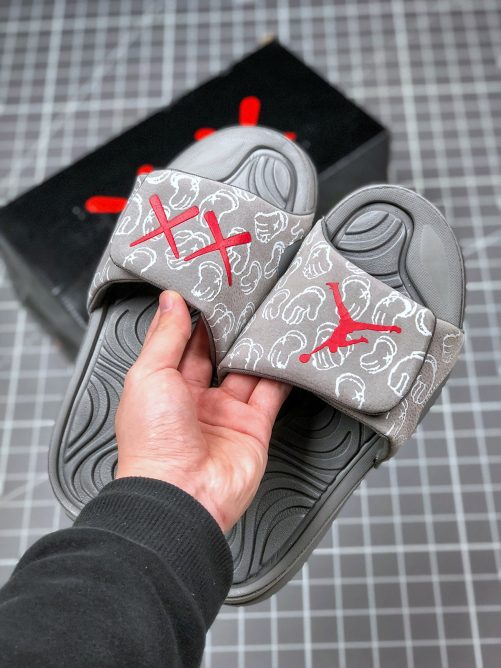 Kaws x Air Jordan 4 Cool Grey Slide Sandals For Sale – Sneaker Hello