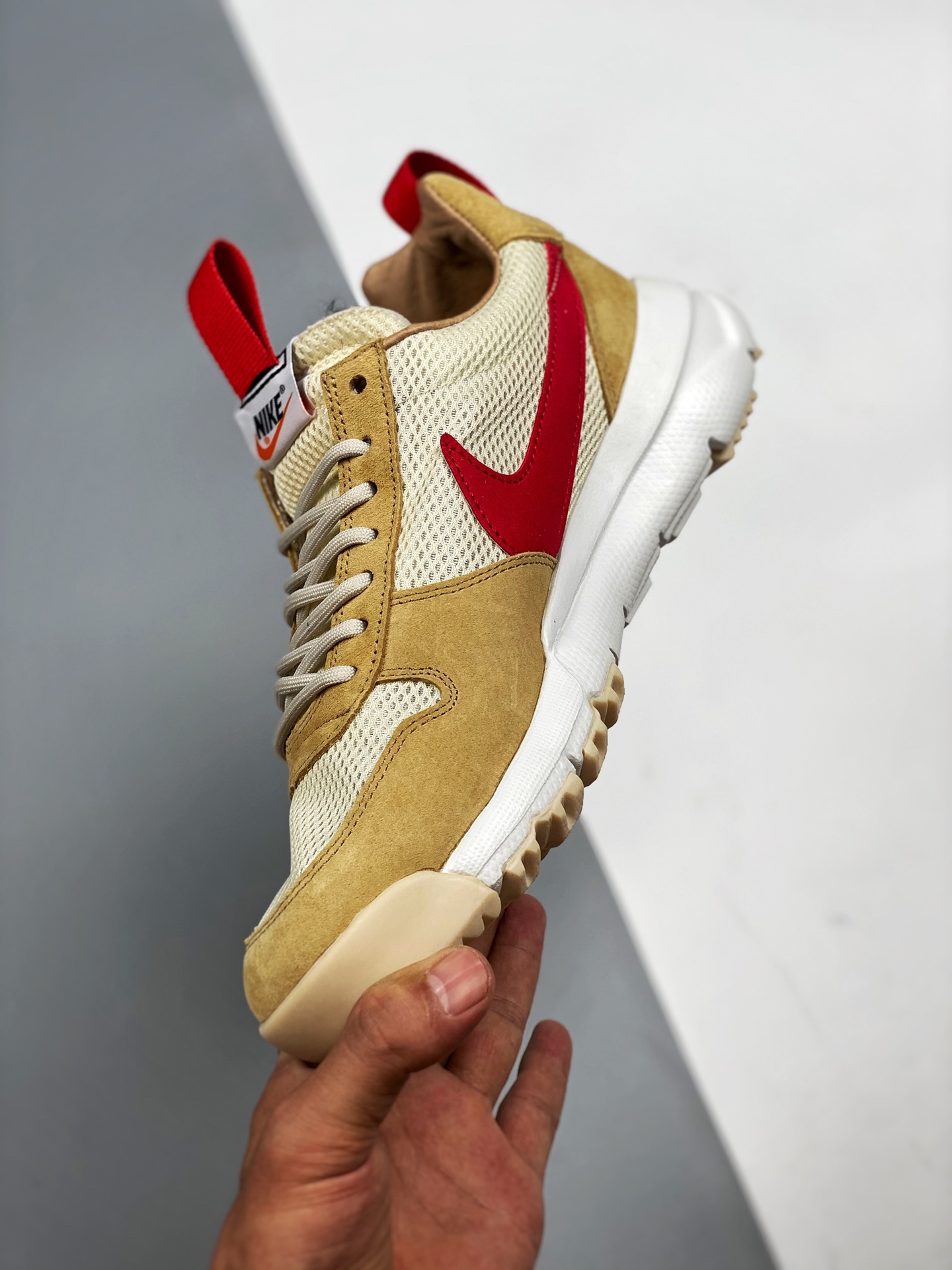 Tom Sachs x Nike Mars Yard 2.0 Natural/Red-Maple AA2261-100 - SoleSnk