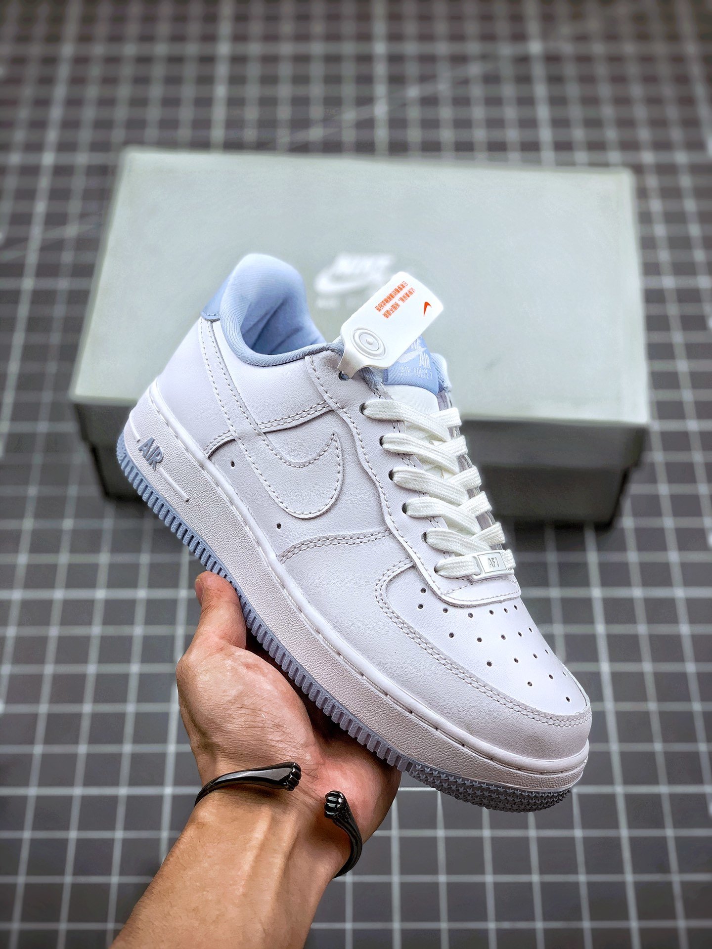 Nike Air Force 1 GS Low White Hydrogen Blue For Sale – Sneaker Hello
