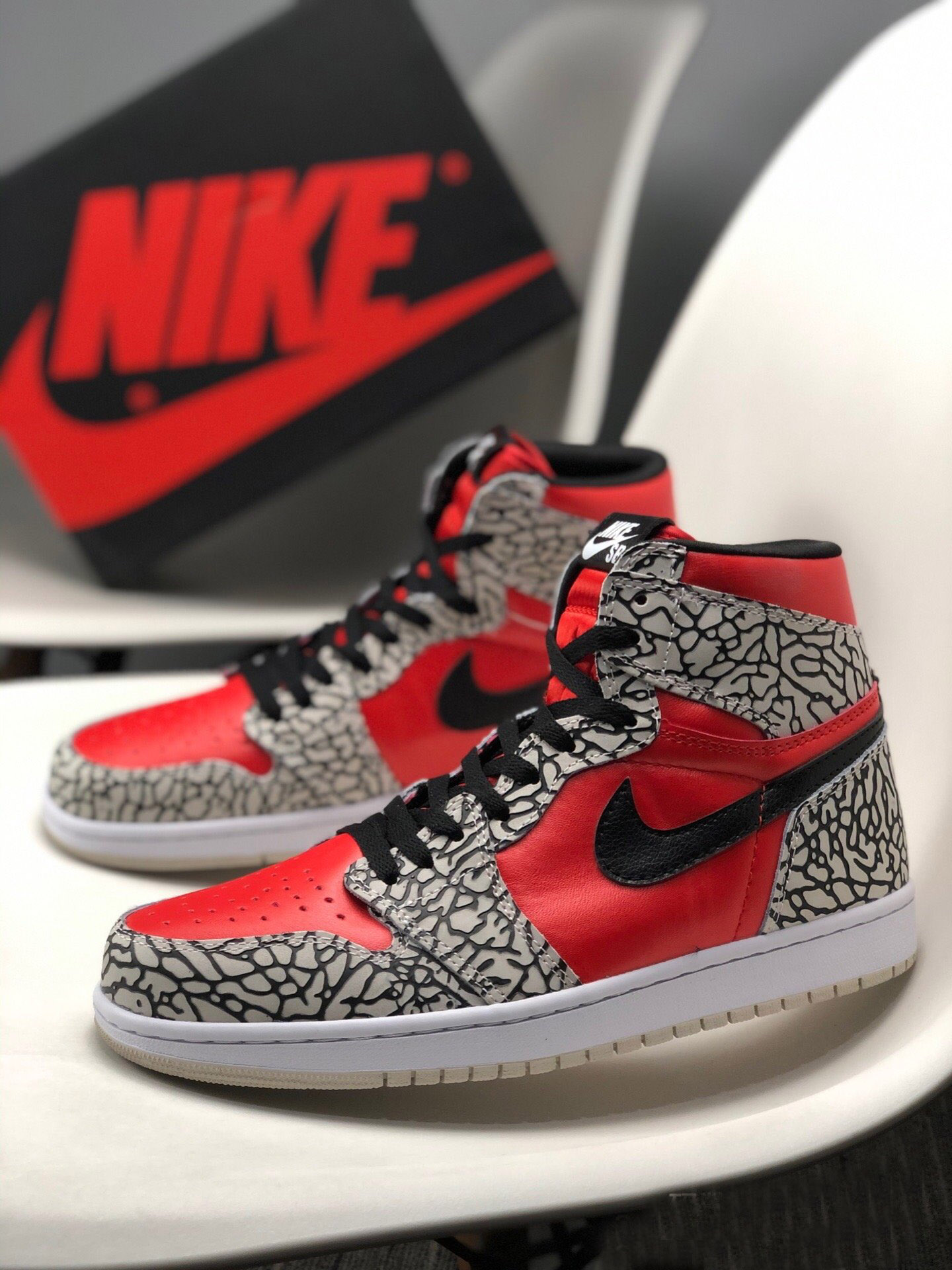 BespokeIND x Air Jordan 1 “Red Cement” Custom For Sale Sneaker Hello