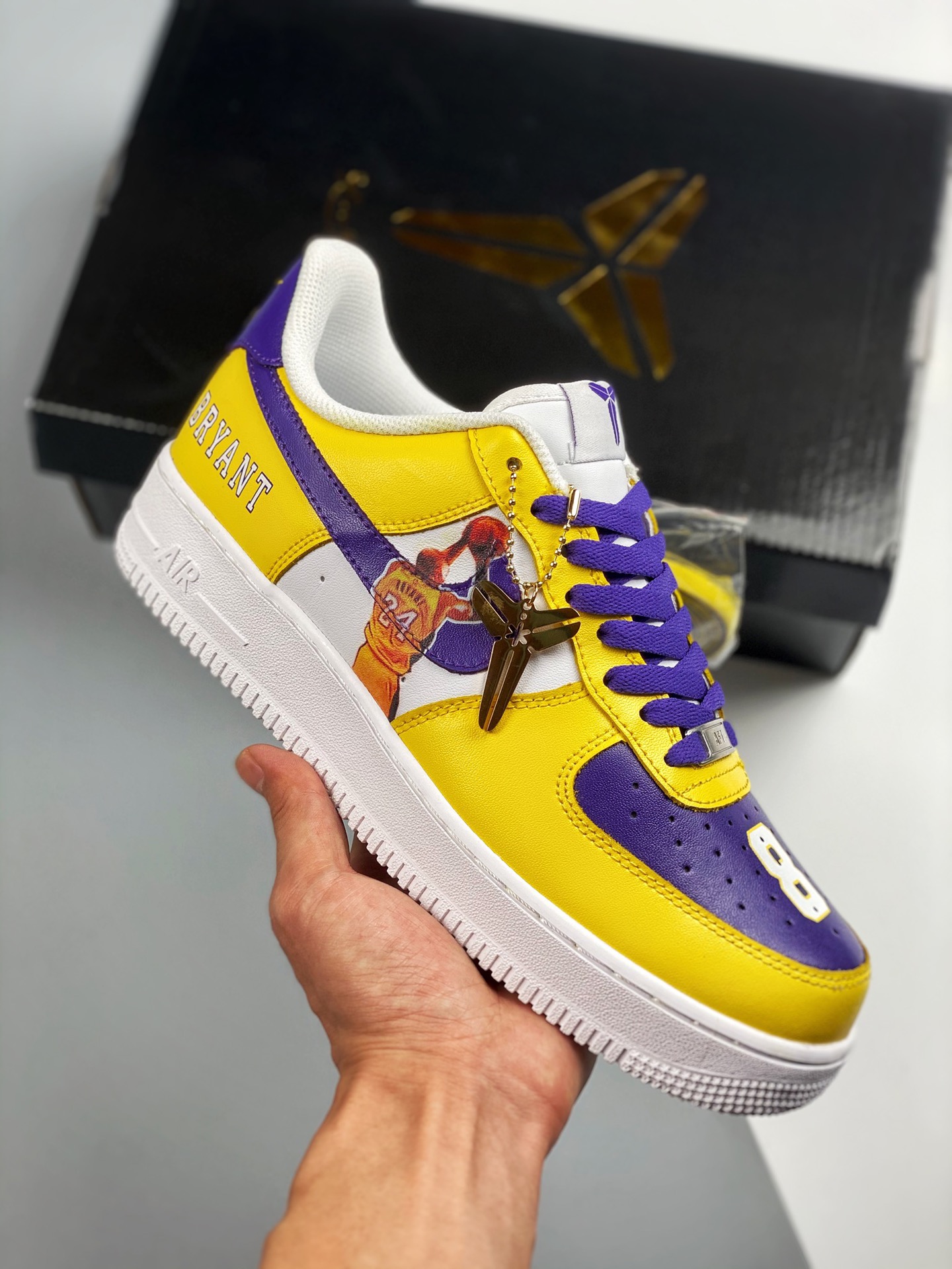 Nike, Shoes, Nike Custom Air Force Lakers Nwt