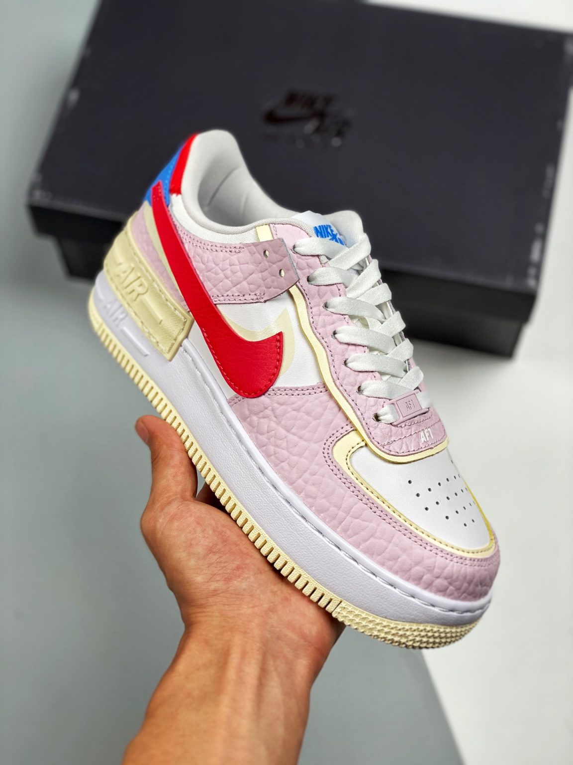 Nike Air Force 1 Shadow Pink White Yellow Red For Sale – Sneaker Hello