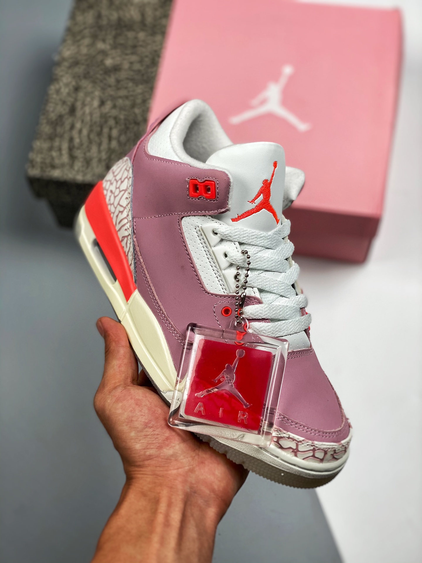 Air Jordan 3 Wmns Sail Rust Pink White Crimson For Sale Sneaker Hello