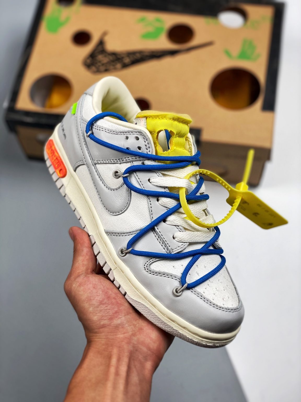 Off-White x Nike Dunk Low “10 of 50” Sail Grey Yellow For Sale ...