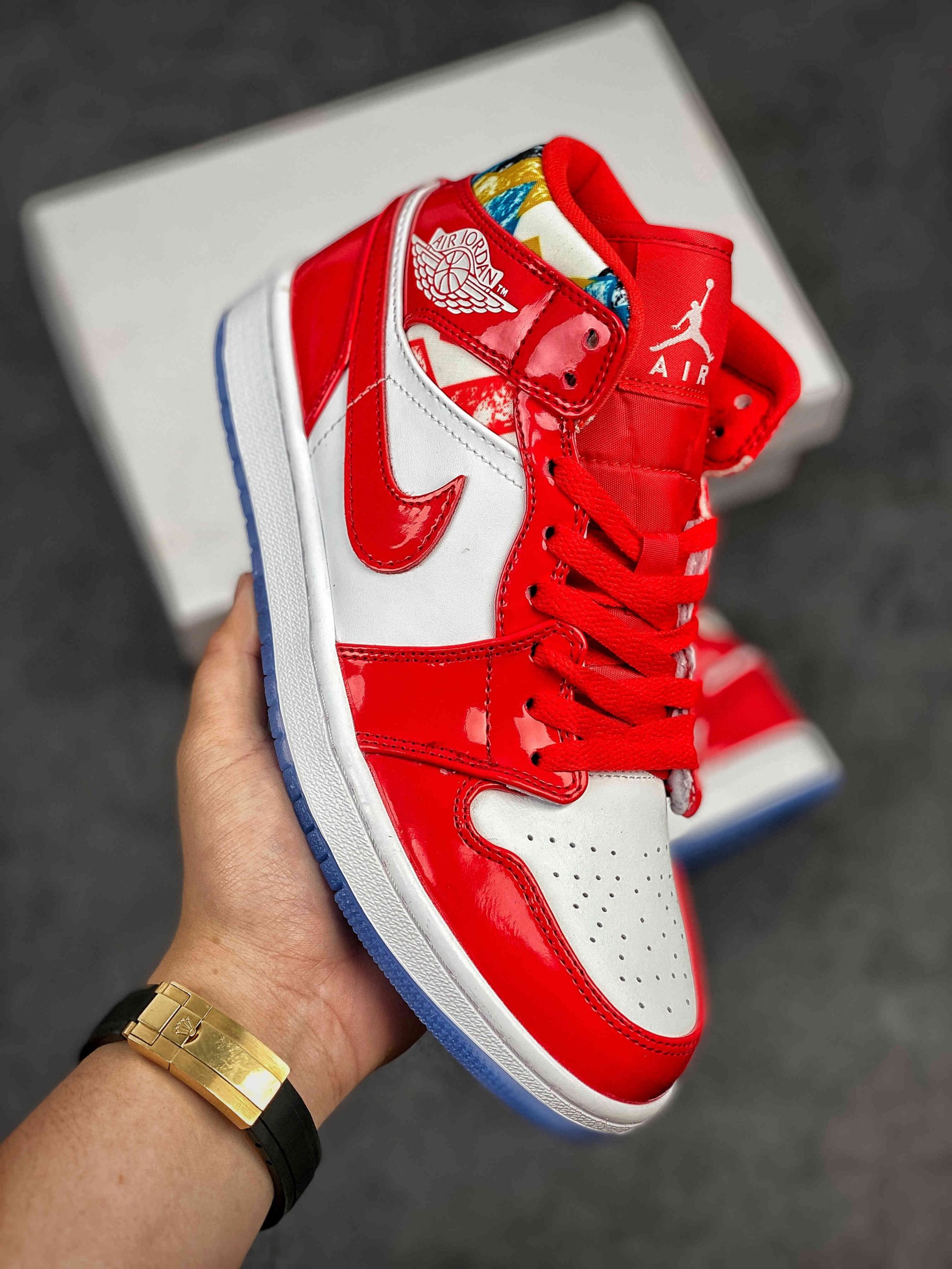Air Jordan 1 Mid Red Patent DC7294600 For Sale Sneaker Hello