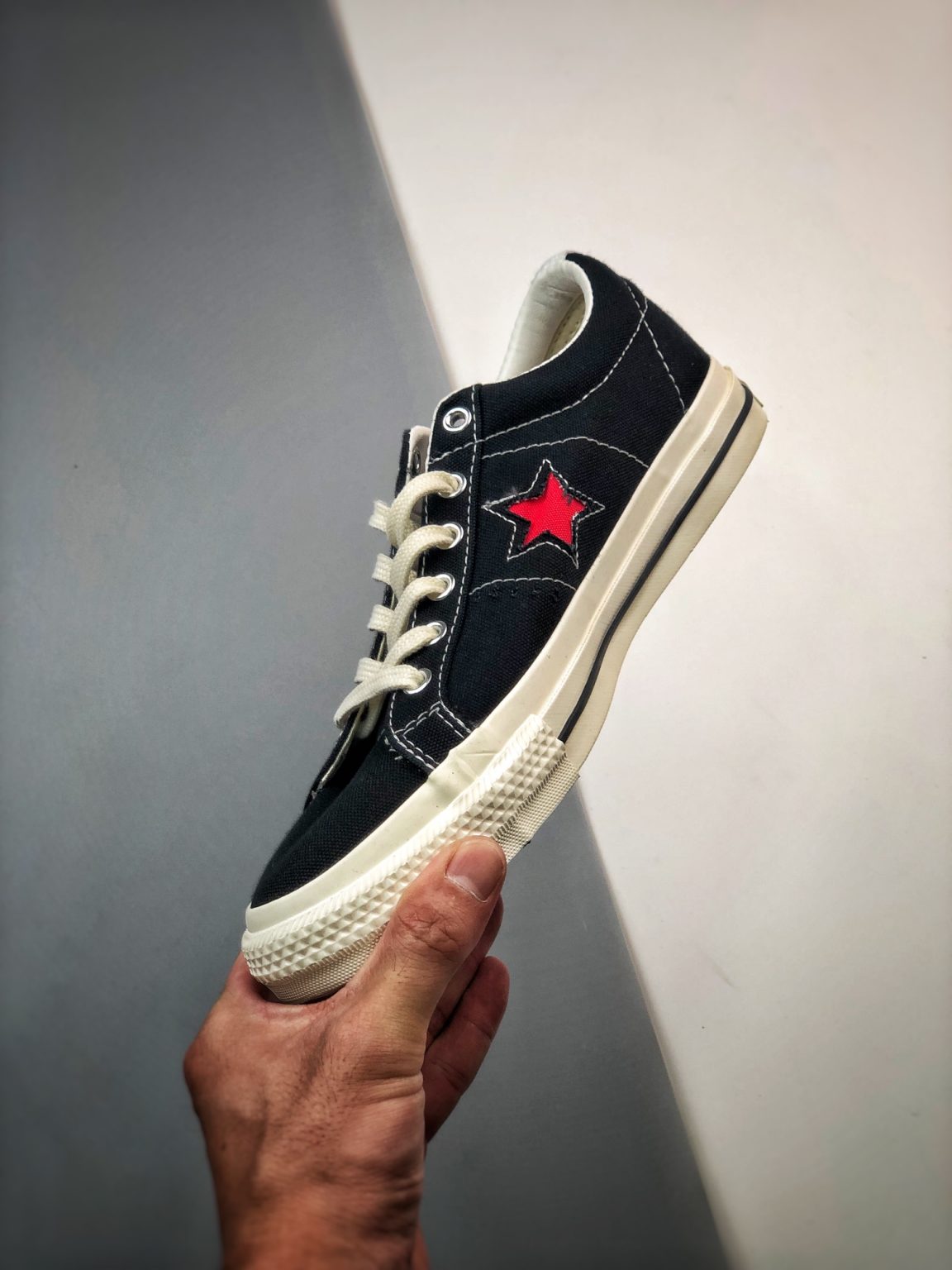CDG PLAY x Converse One Star Low Black A01791C For Sale – Sneaker Hello