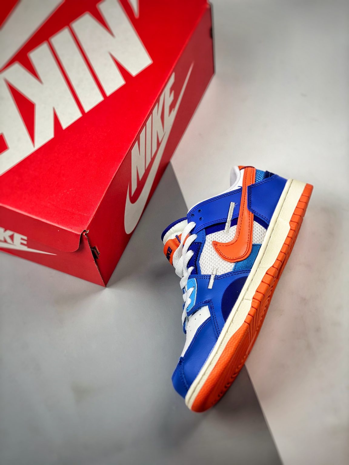 Nike Dunk Low Scrap Knicks White/Blue-Orange DM0128-100 For Sale ...